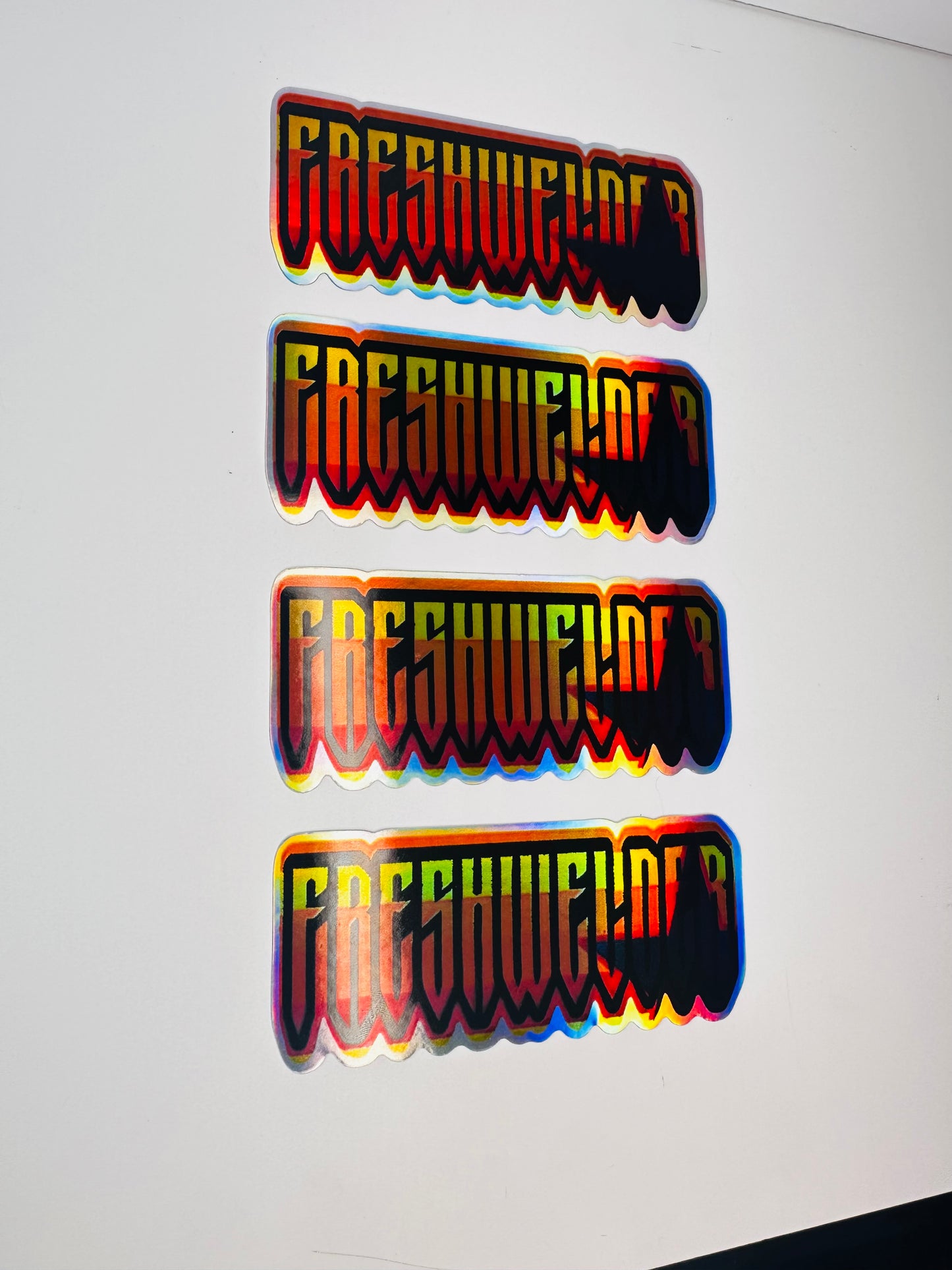 4 Pack FreshWelder Astros edition Blk holo stickers