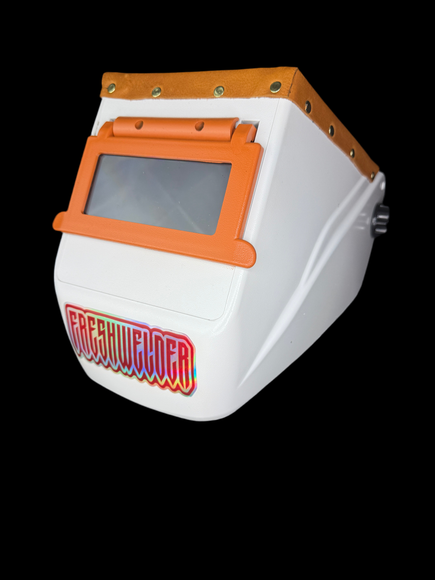 FRESHWELDER Chopped Welding Hood Camel & White