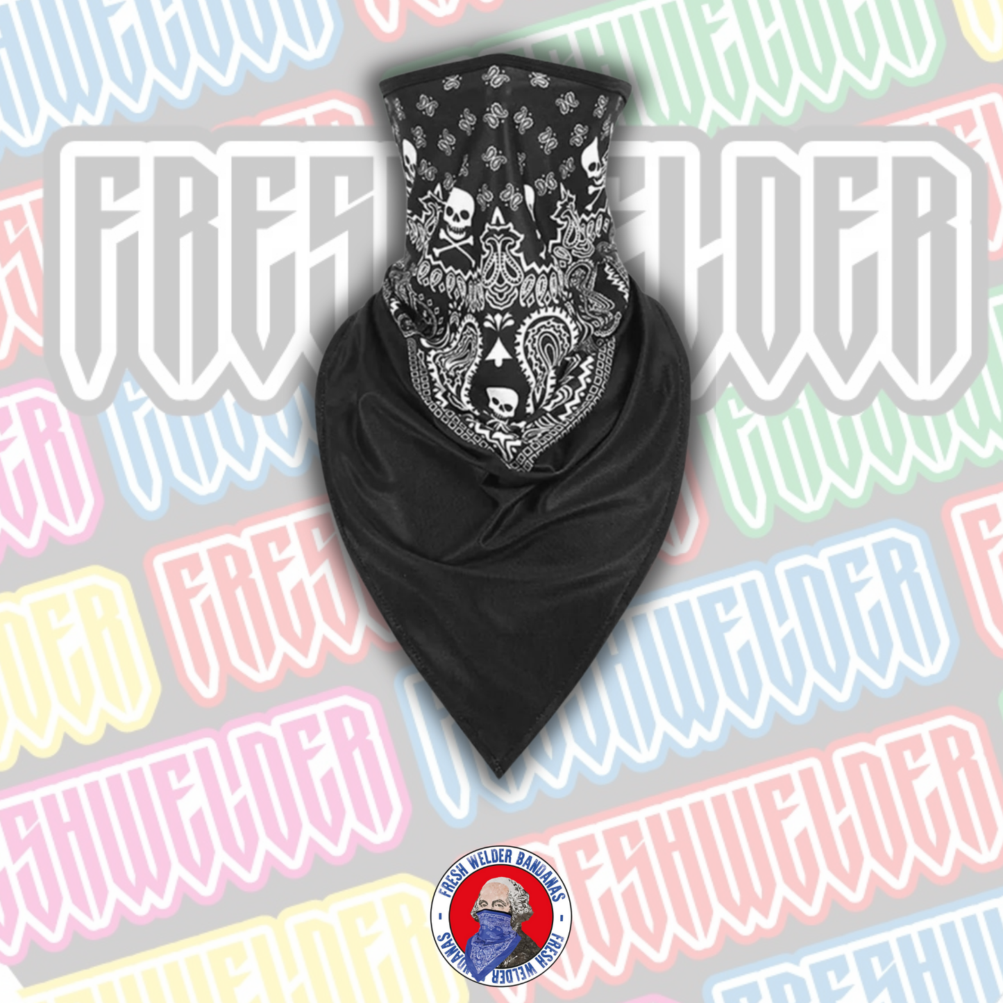 Danger Skulls Paisley Black