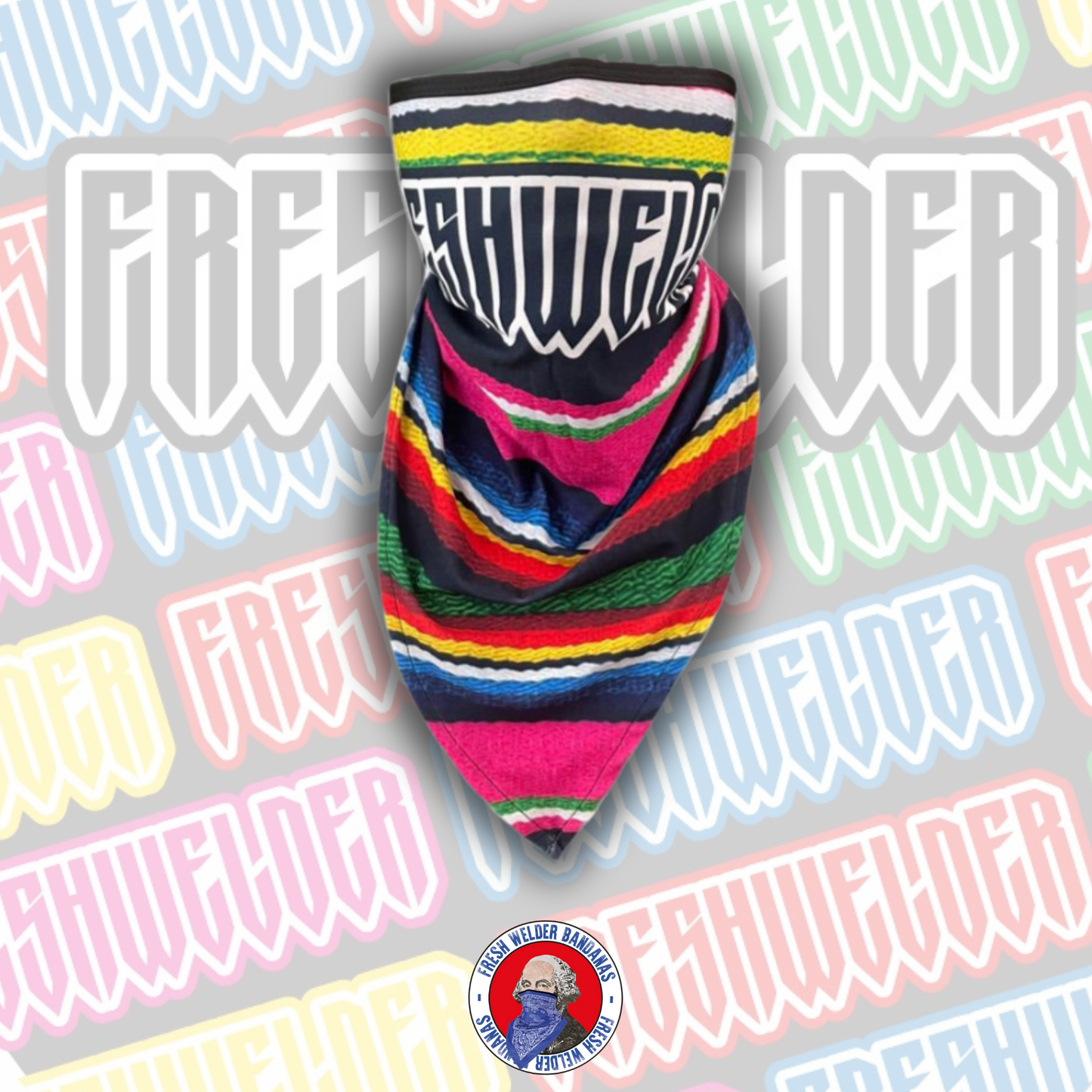 FRESHWELDER yellow/pink Sarape
