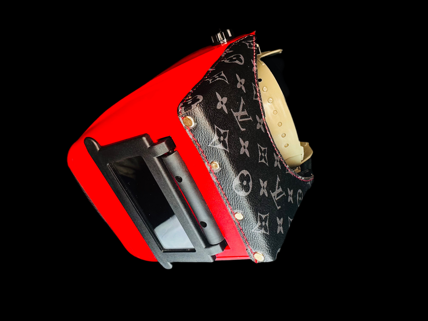 FRESHWELDER X LV Chopped welding hood Blood Red & Black