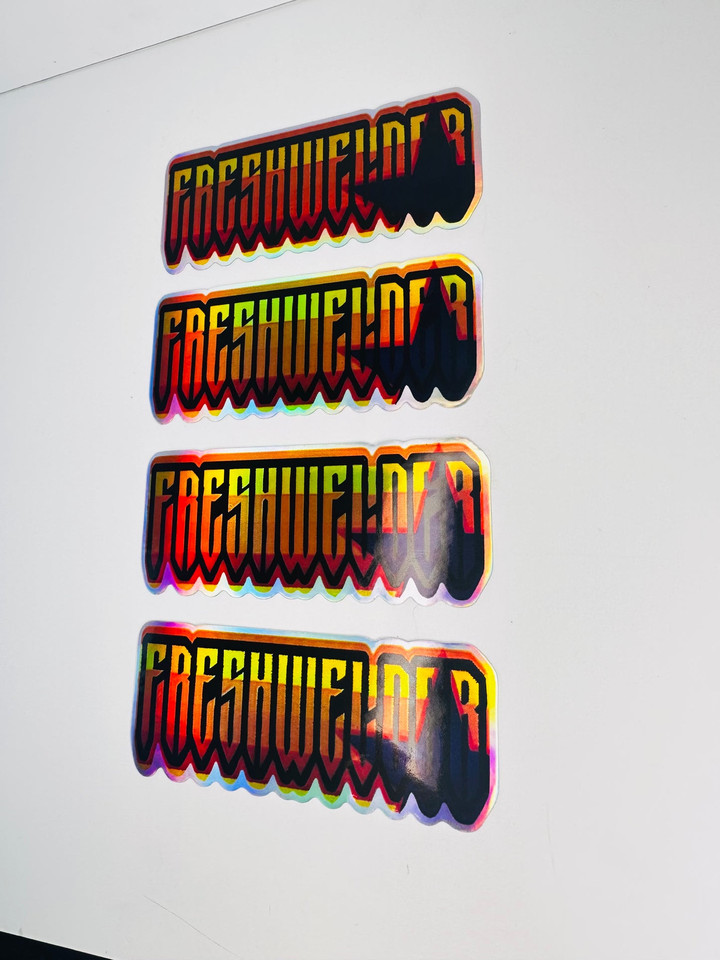 4 Pack FreshWelder Astros edition Blk holo stickers