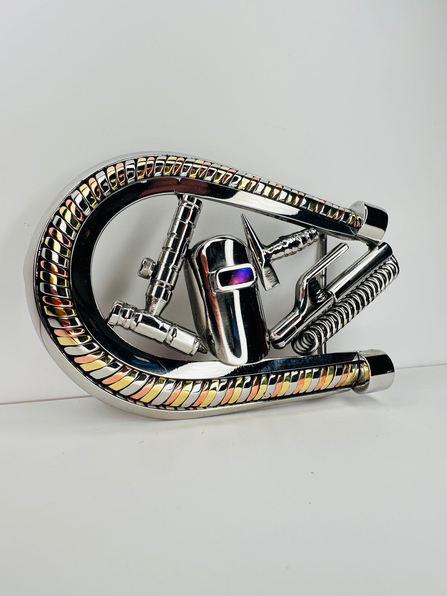 Horseshoe Tri Tone Welder Belt Buckle