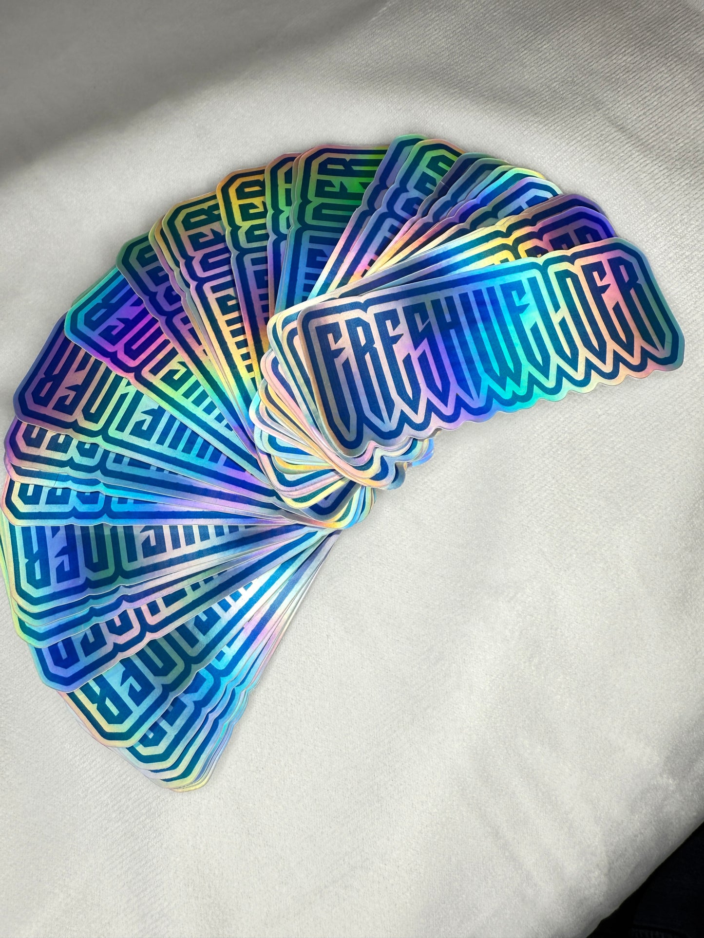 4 Pack Blue FRESHWELDER Holo Stickers