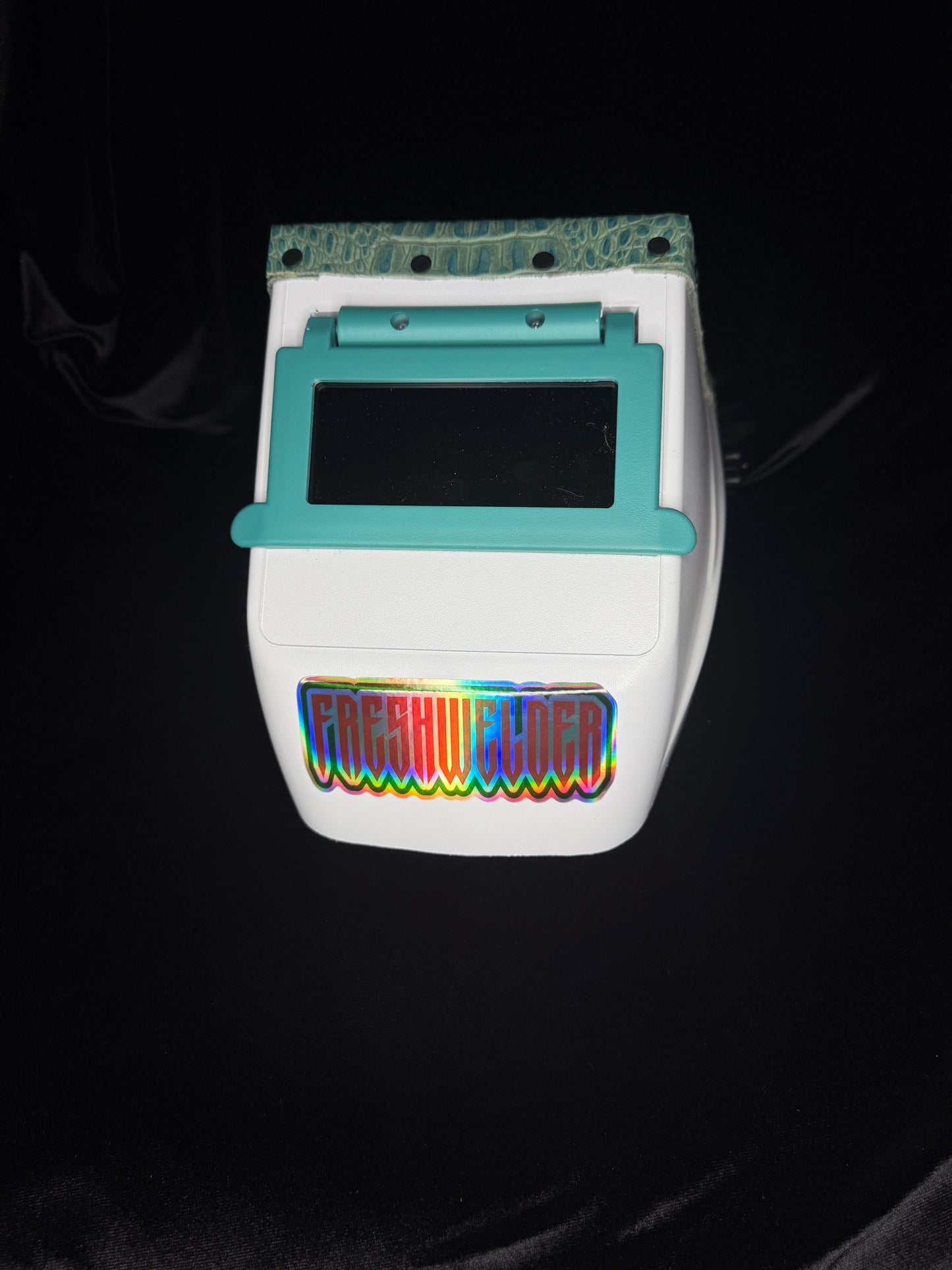 FRESHWELDER Hobart Chopped welding hood Teal and White