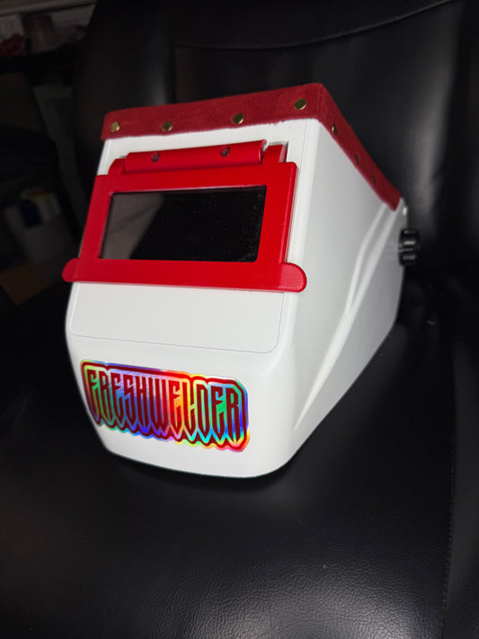 FRESHWELDER Hobart Chopped welding hood White&Red