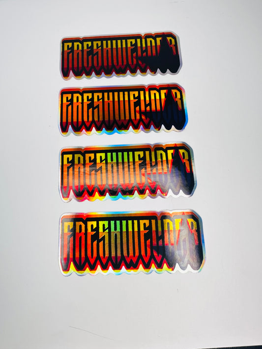 4 Pack FreshWelder Astros edition Blk holo stickers