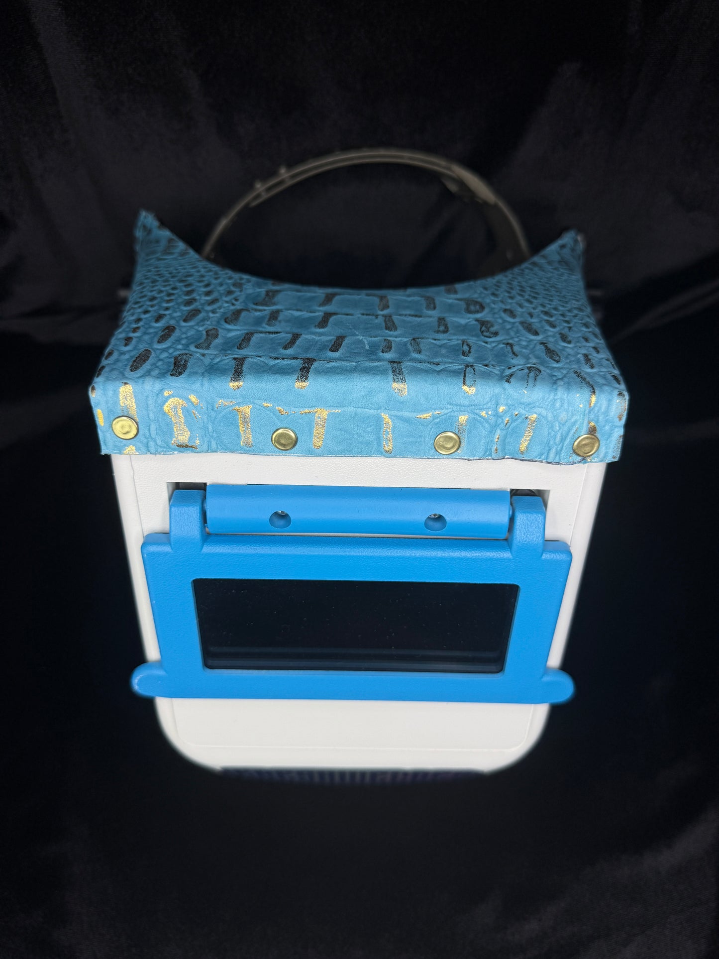 FRESHWELDER Hobart Chopped welding hood Baby Blue and White