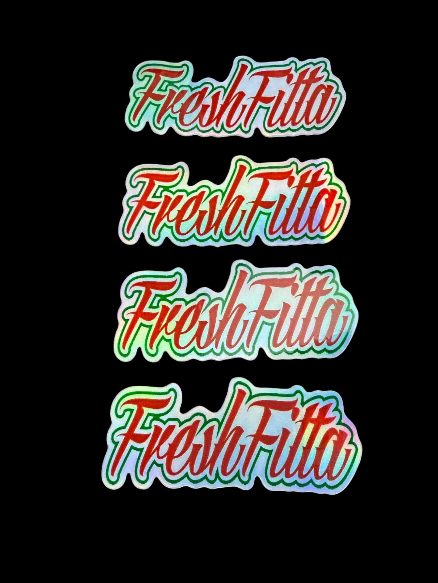 4 Pack FreshFitta Mexican Holo Stickers