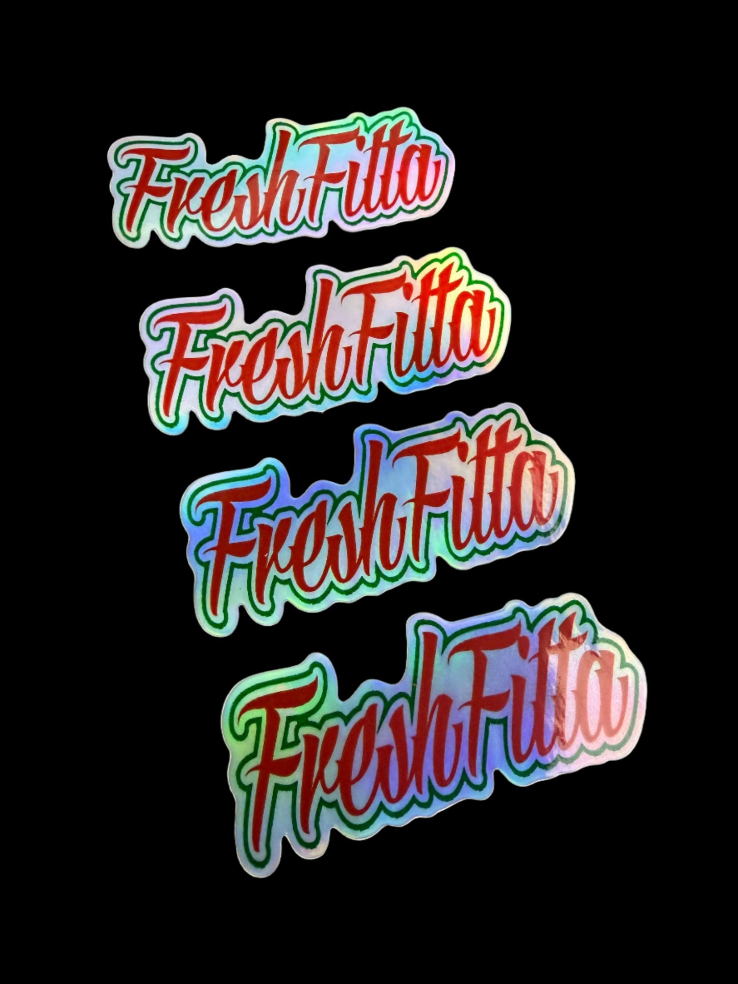 4 Pack FreshFitta Mexican Holo Stickers