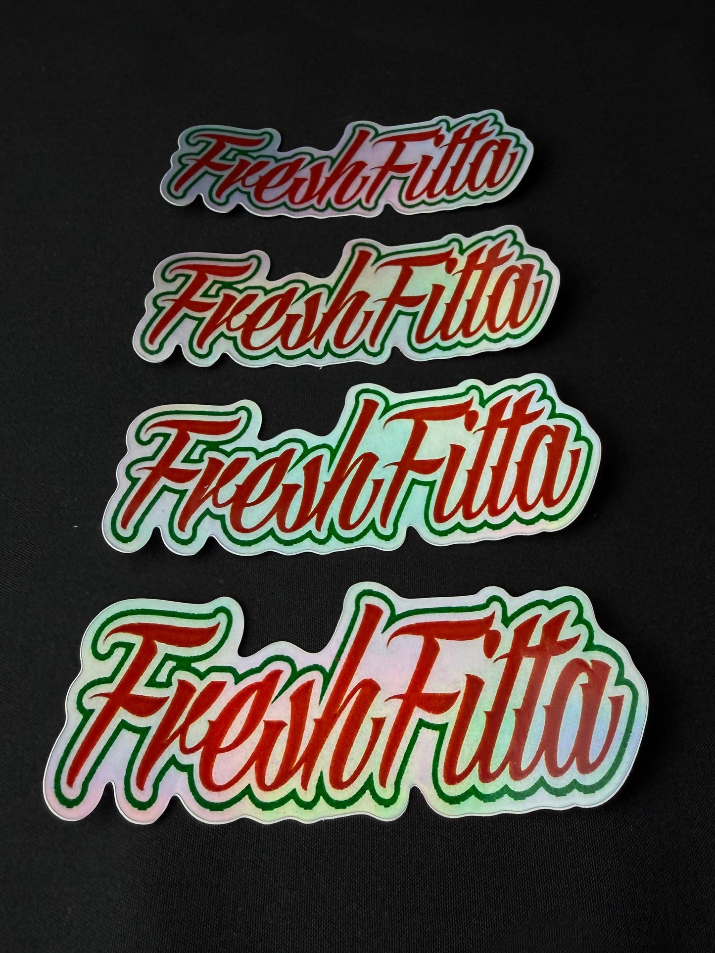 4 Pack FreshFitta Mexican Holo Stickers