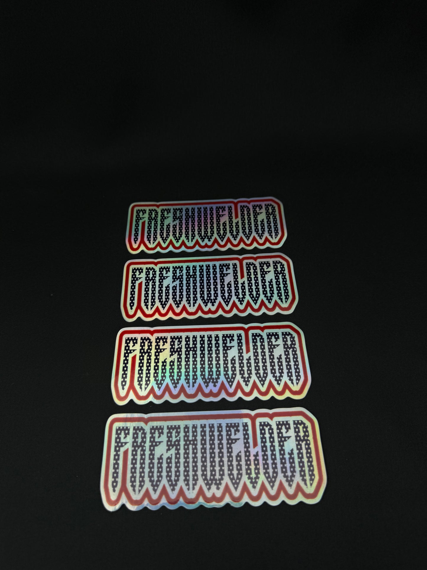 4 PACK FRESHWELDER AMERICAN HOLO STICKERS